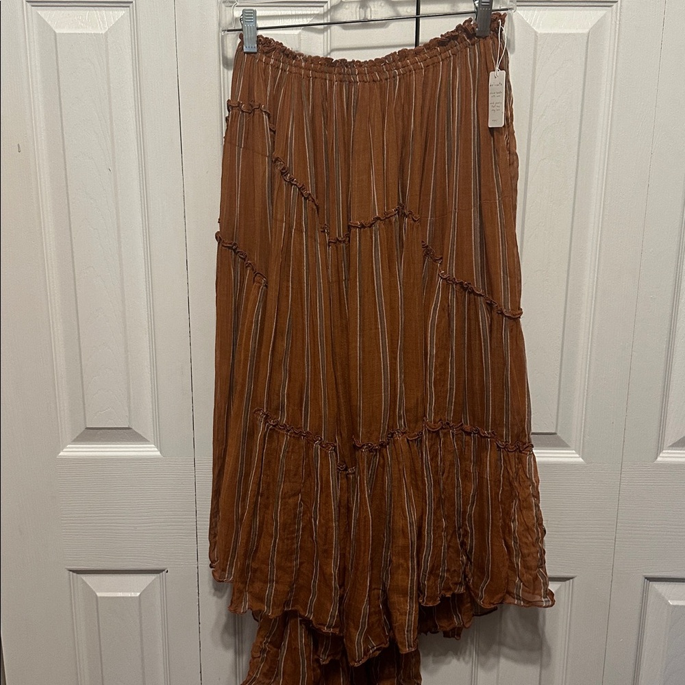 FREE PEOPLE Ember Striped Western Boho Midi Skirt - Picture 6 of 7